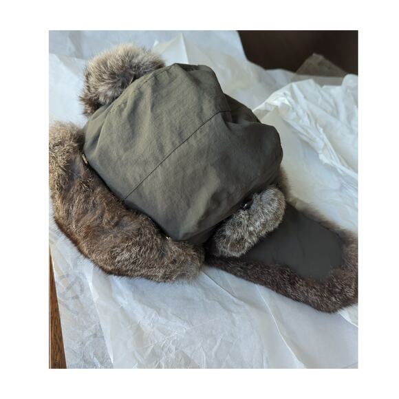 Fur Hat PAUL LEINBURD by CROWNCAP Brown & Tan Multi REAL fur aviator trapper hat main image 6